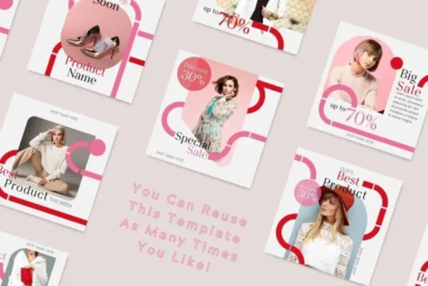 30 Instagram Canva Templates for Fashion Businesses | Editable & Reusable