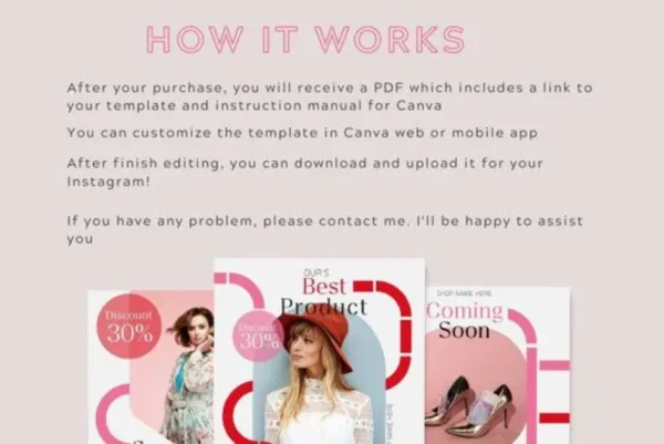 30 Instagram Canva Templates for Fashion Businesses | Editable & Reusable