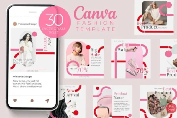 30 Instagram Canva Templates for Fashion Businesses | Editable & Reusable