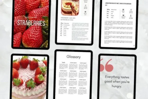 Recipe Ebook Template | Modern & Clean Canva Template Bundle