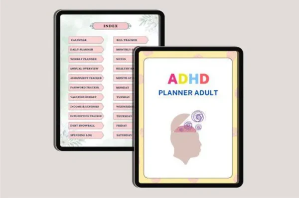 2025 ADHD Digital Planner for Adults | Printable & Editable Canva Interior