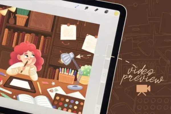 Illustration Brushes 2: Procreate Brushes | 15 Textured Brushes + 5 Color Palettes