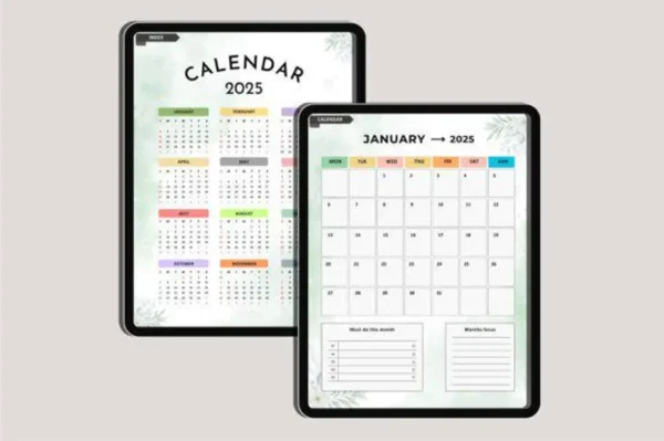 2025 ADHD Digital Planner for Adults | Printable & Editable Canva Interior