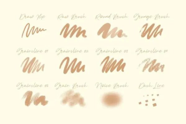 Illustration Brushes 2: Procreate Brushes | 15 Textured Brushes + 5 Color Palettes