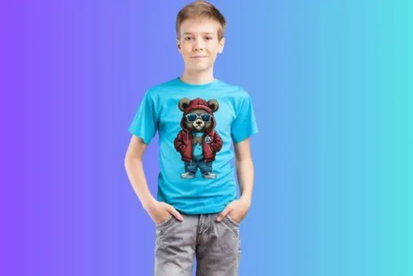 Hip Hop Teddy Bear Illustration for Print-On-Demand (POD)