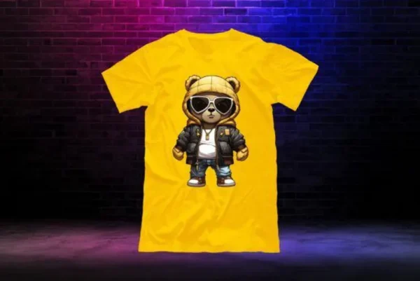 Hip Hop Teddy Bear Illustration for Print-On-Demand (POD)